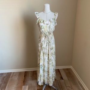 NWT Gal Meets Glam Isabella Ruffle Maxi Dress XS